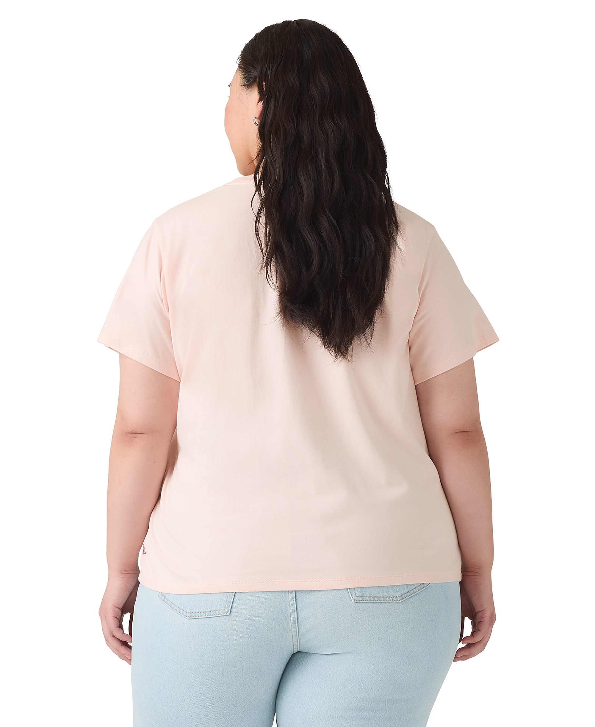 Levi's Trendy Plus Size Perfect Logo Cotton T-Shirt - Pl Botanical Rose Serif Mangano Calcite