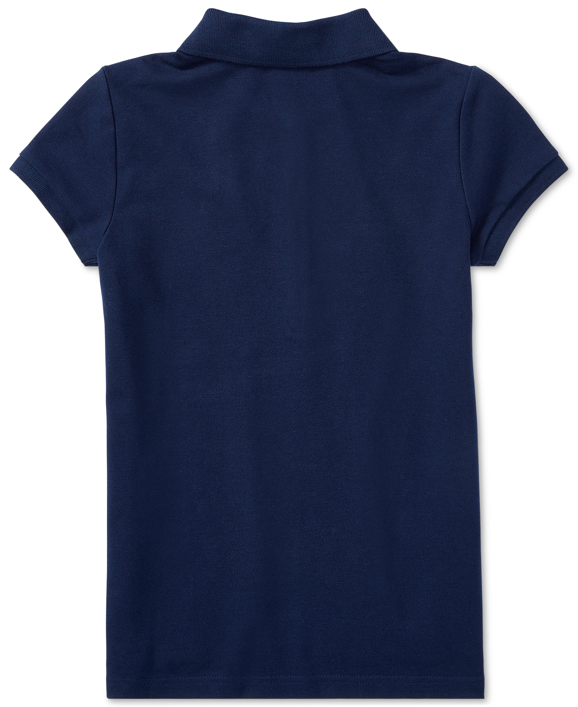 Polo Ralph Lauren Girls' 7-16 Stretch Cotton Mesh Polo Shirt - Navy