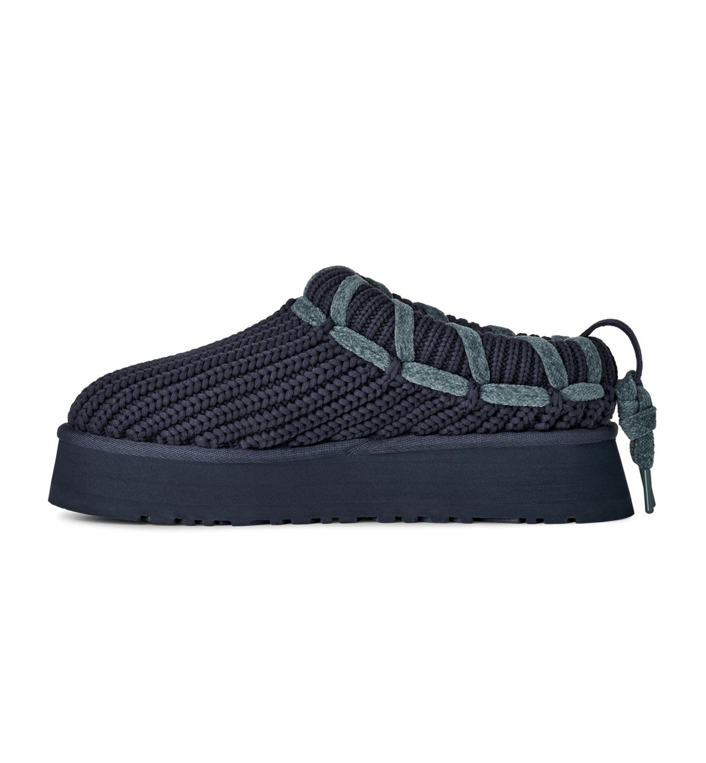 UGG® Women's Tazz Whipstitch Knit Slip-On Slippers - Dark Indigo