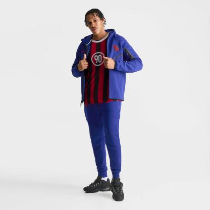 Men's Nike USA Soccer Tech Fleece Windrunner Full-Zip Hoodie - Deep Royal Blue/Challenge Red