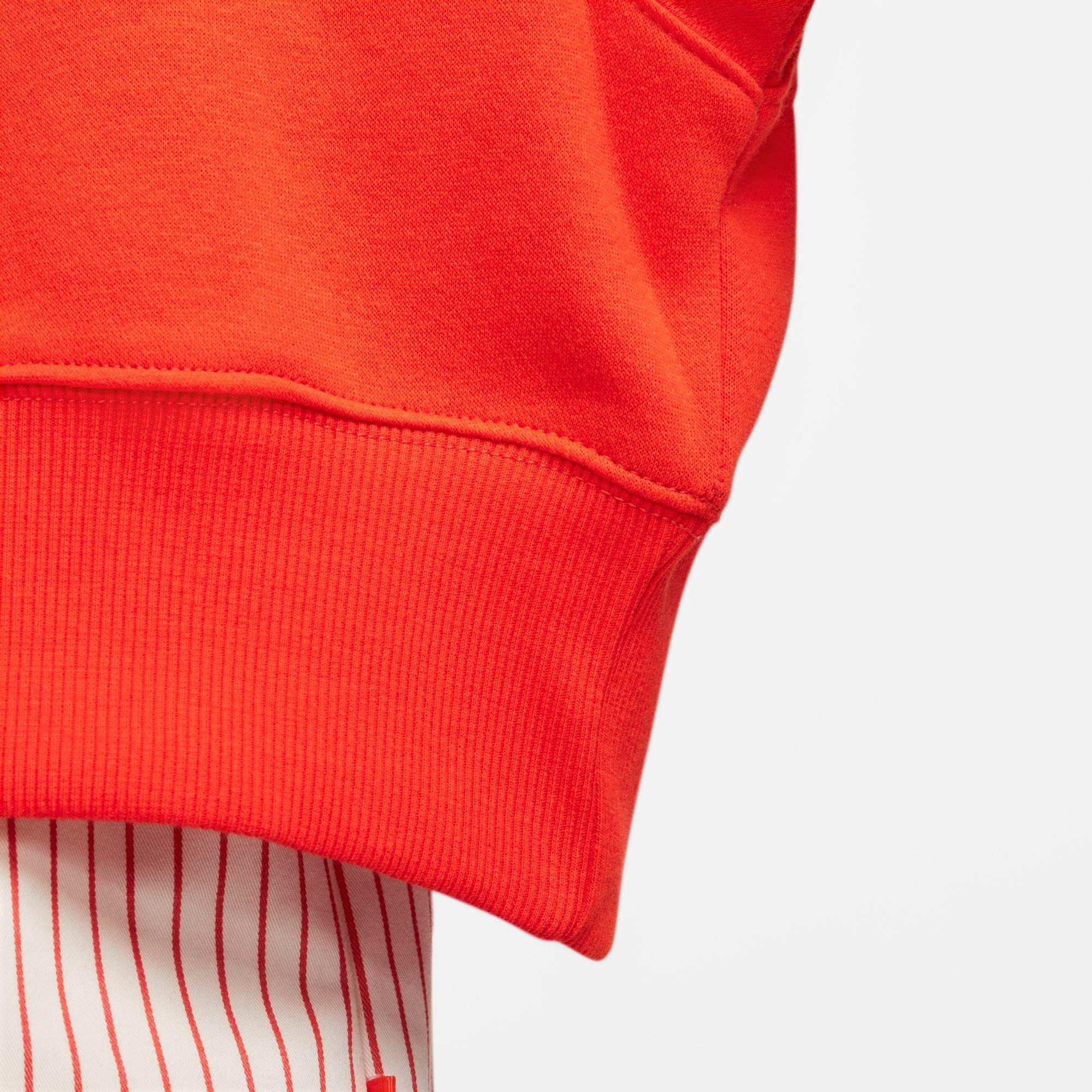Women's Nithtke Sportswear Phoenix Fleece Oversized Crewneck Sweatshirt - Picante Red/Sail