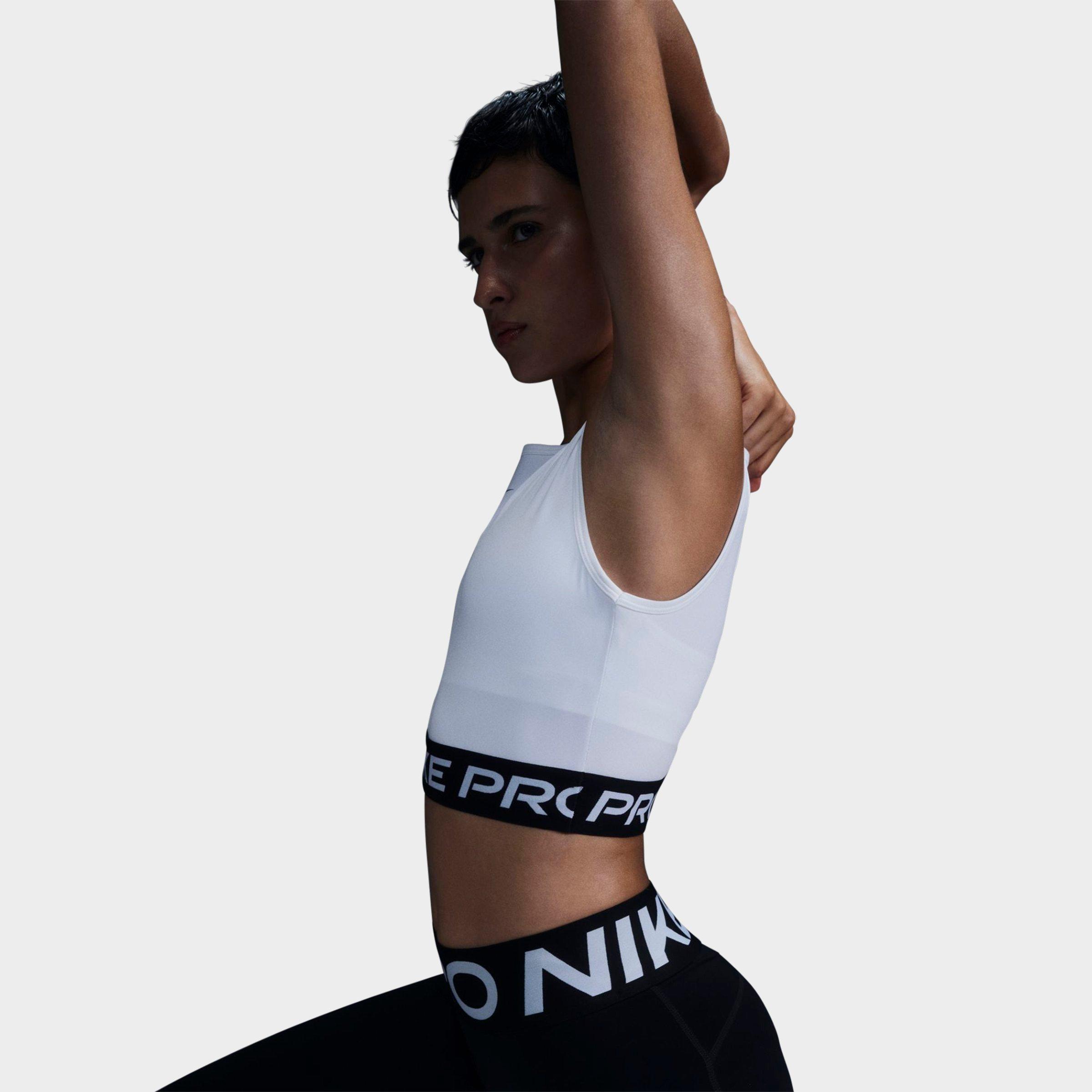Women's Nithtke Pro Dri-FIT Crop Tank - White/Black