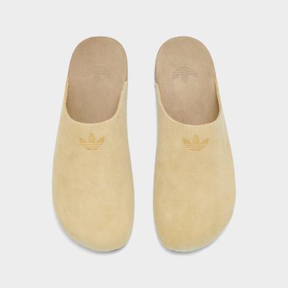 Men's adidas Originals Adimule Slide Sandals - Golden Beige/Golden Beige/Gum - Top view