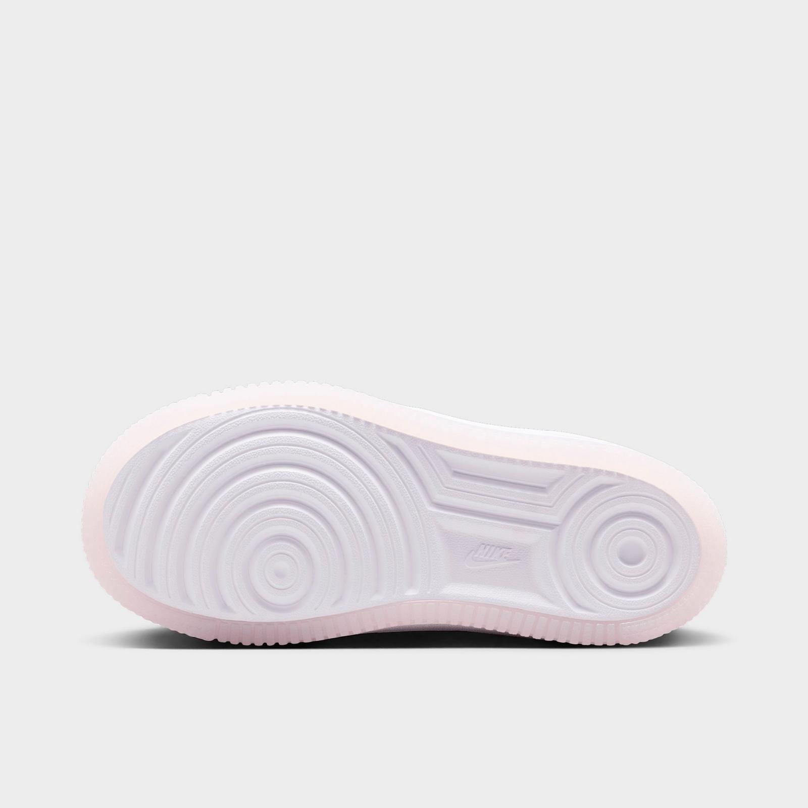 Little Kids' Nike Force 1 Low Casual Shoes - White/Turf Orange/Bright Violet