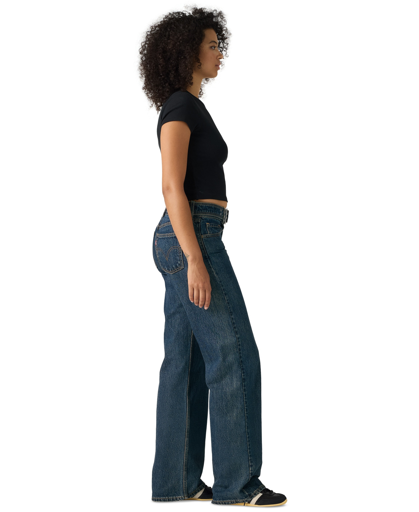 Levi's Women's Belted Superlow Loose Jeans - Silver Lode