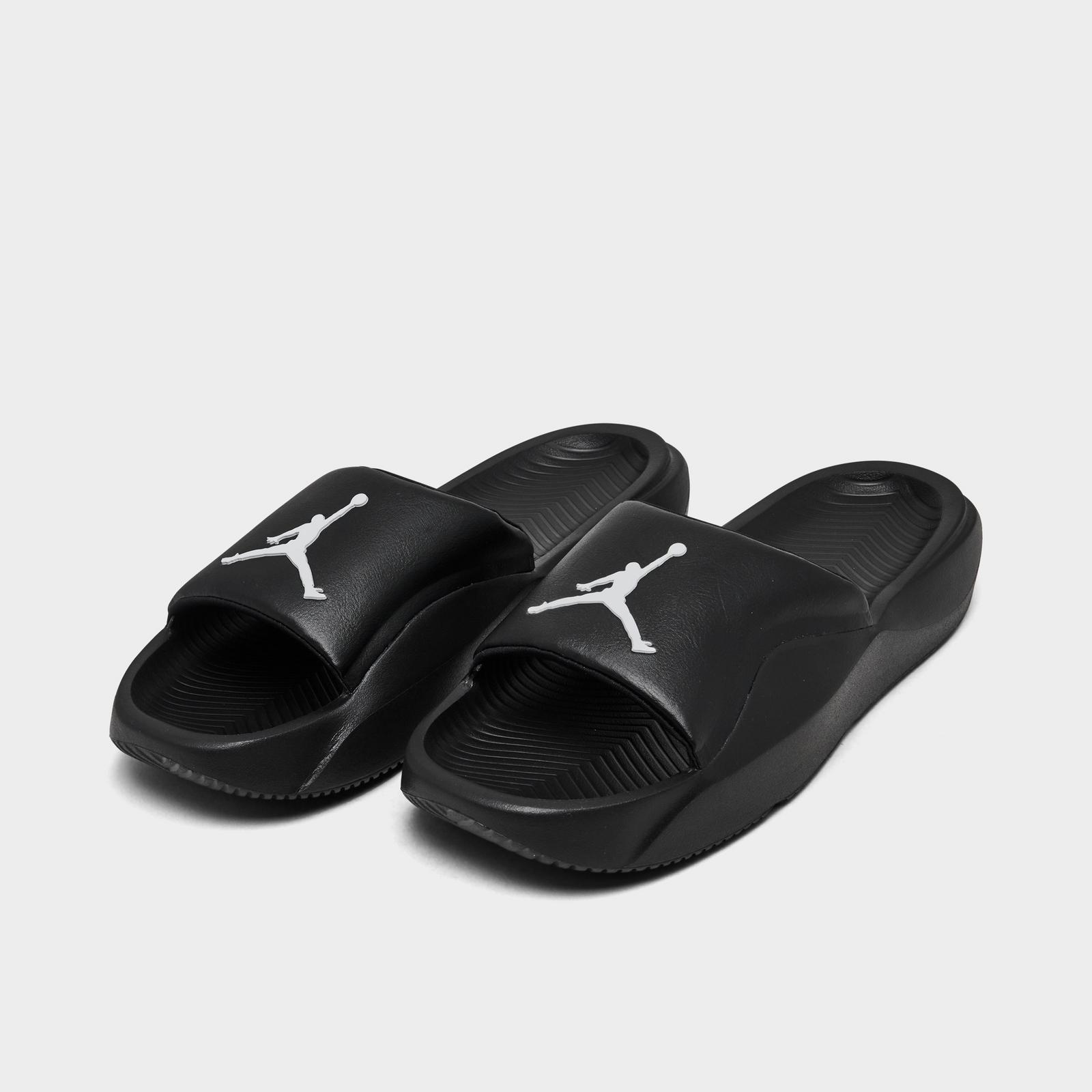 Men's Jordan Franchise Slide Sandals - Black/White - view 2