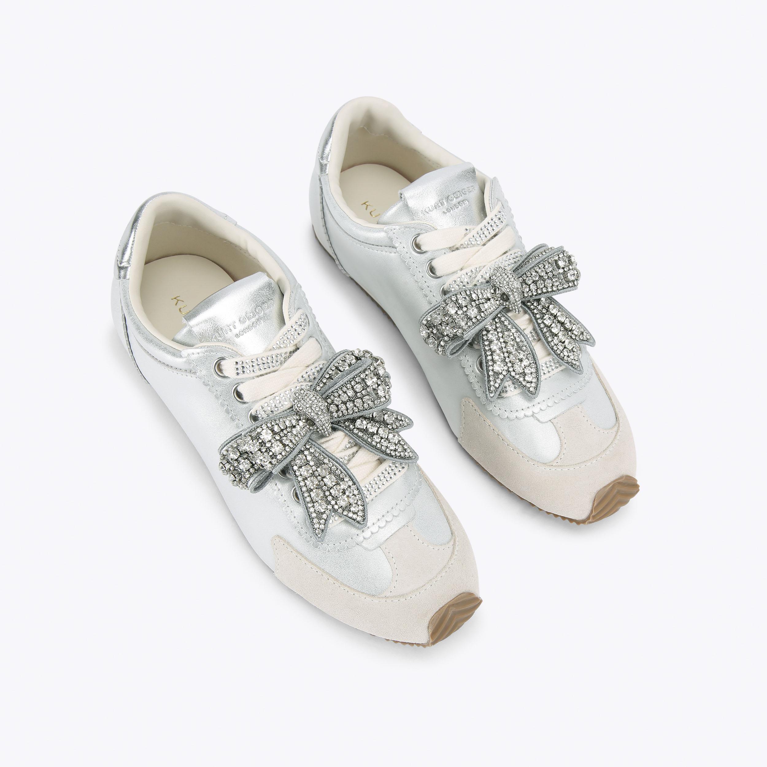 Kurt Geiger London Islington Bow Sneaker - White - view 3