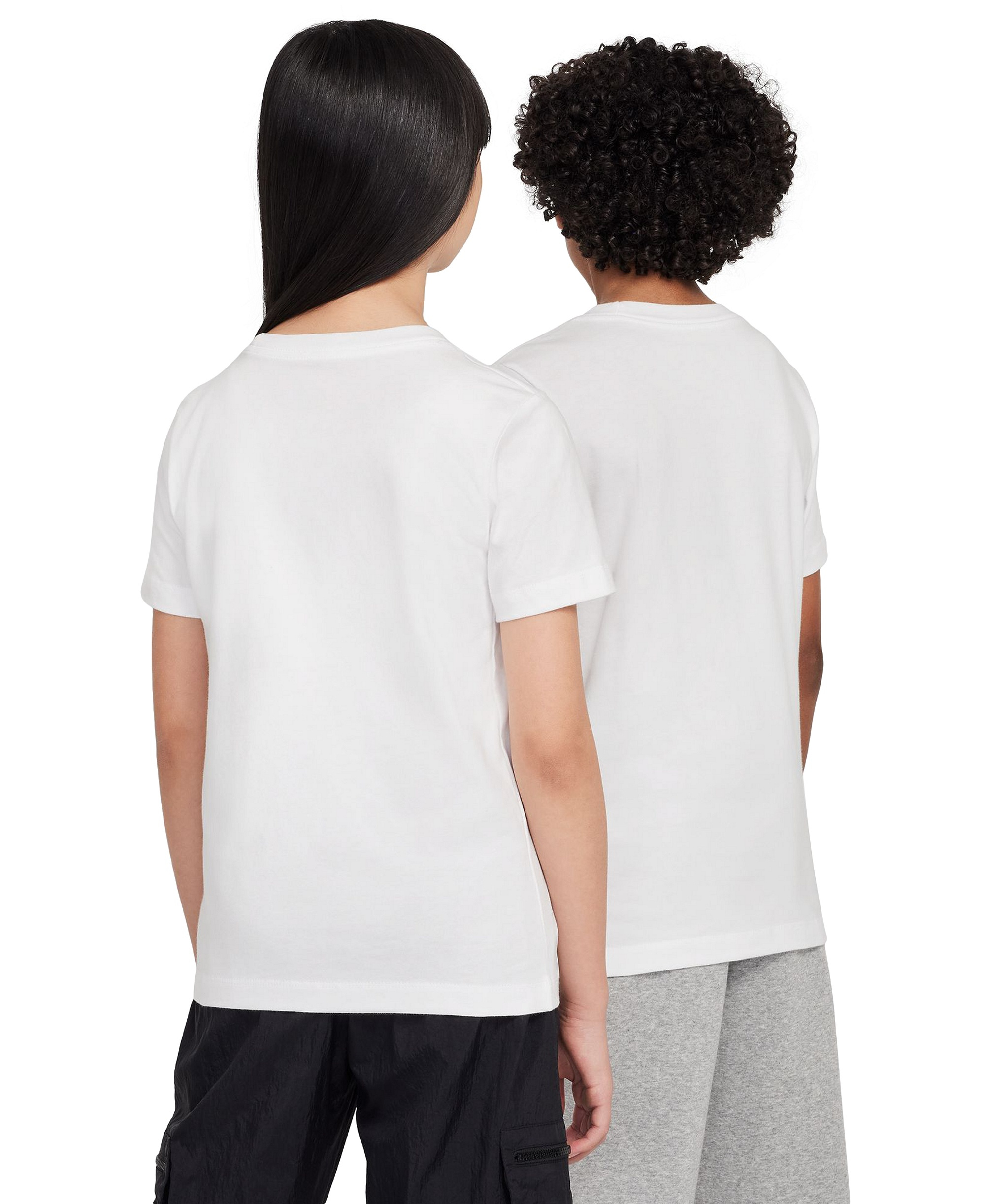 Nike Boys' and Girls' 6-20 Sportswear Embroidered Logo Graphic T-Shirt - White