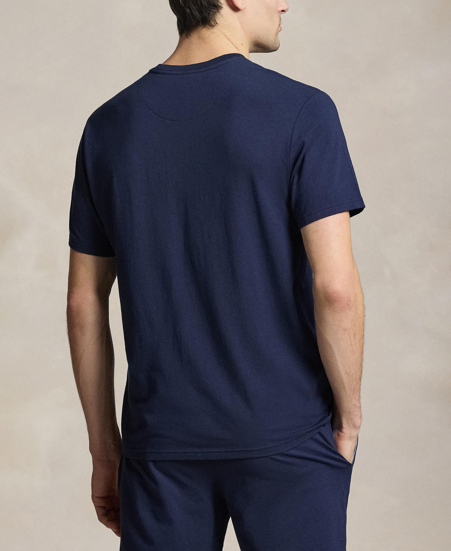 Polo Ralph Lauren Men's Crewneck Pajama T-Shirt - Cruise Navy/Harbor Island Blue Logo