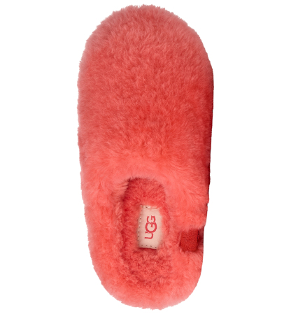 UGG® Kids Classic Fluffed Slip-On Slippers - Orange Gerbera