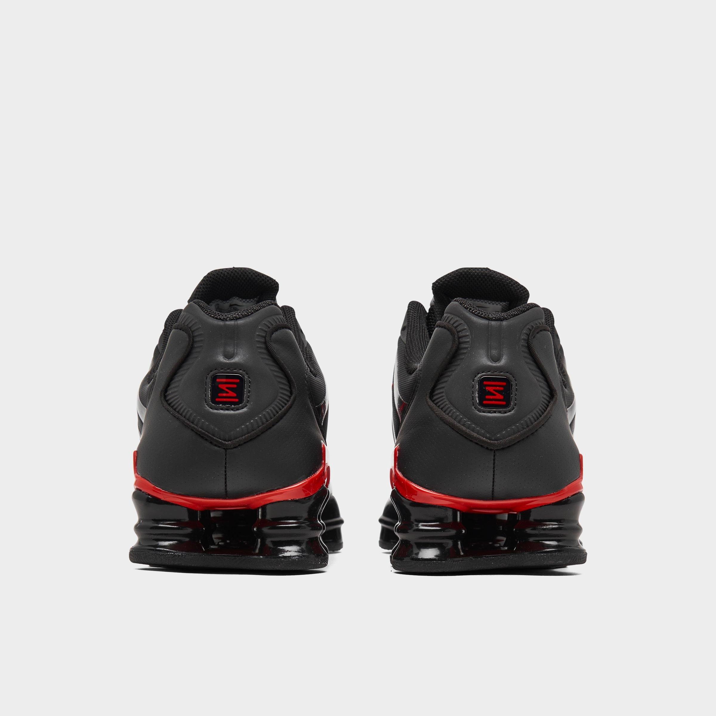 Men's Nithtke Shox TL Casual Shoes - Part 2 - Black/University Red/Metallic Silver - Back view