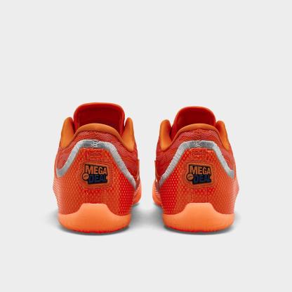 Big Kids' Nithtke LeBron 23 Basketball Shoes - Safety Orange/Wolf Grey/Metallic Gold - Back view