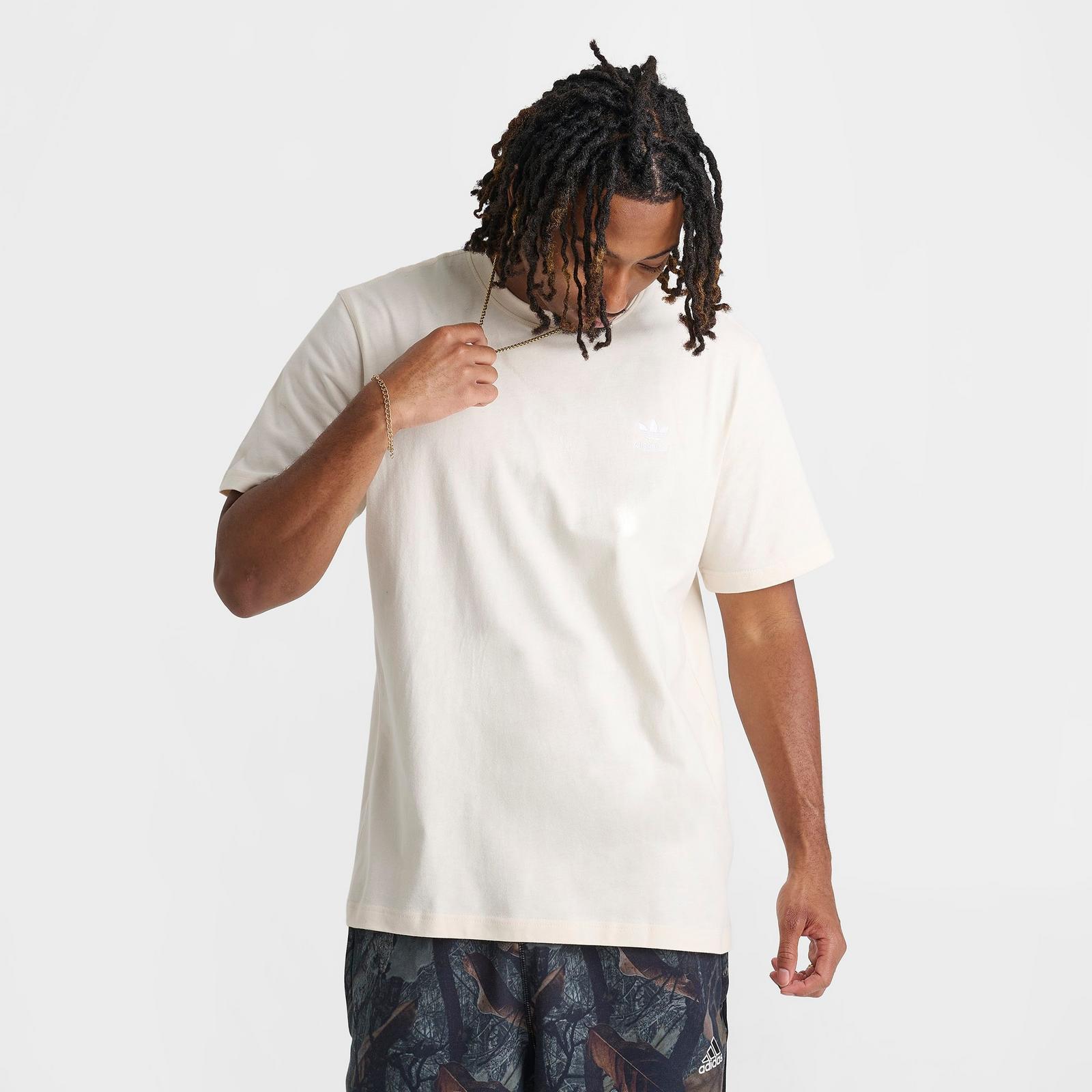 Men's adidas Originals Trefoil Essentials T-Shirt - Wonder White/White - view 3