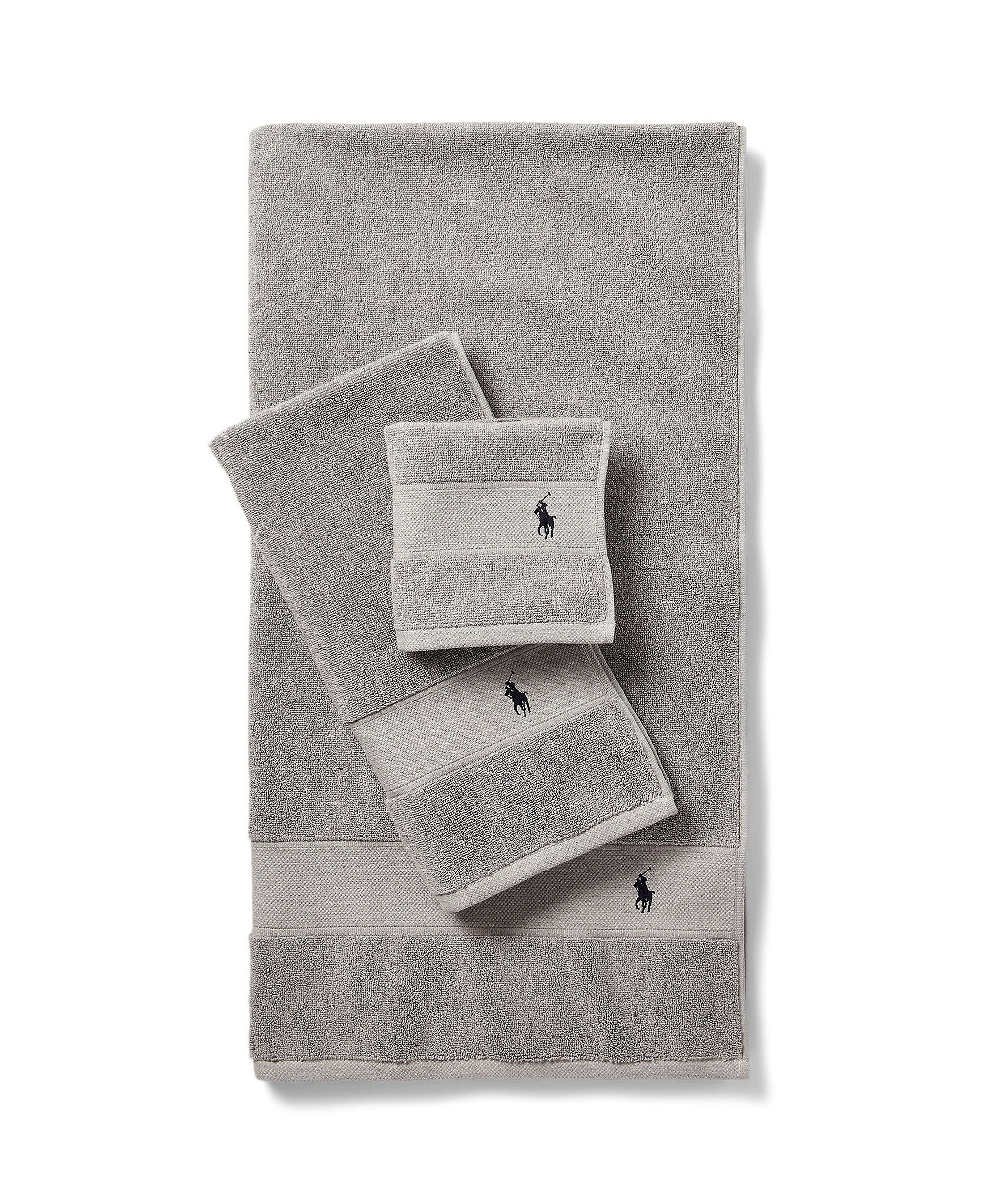 Polo Ralph Lauren Polo Player Cotton Bath Towel, 58" x 30" - Andover Heather