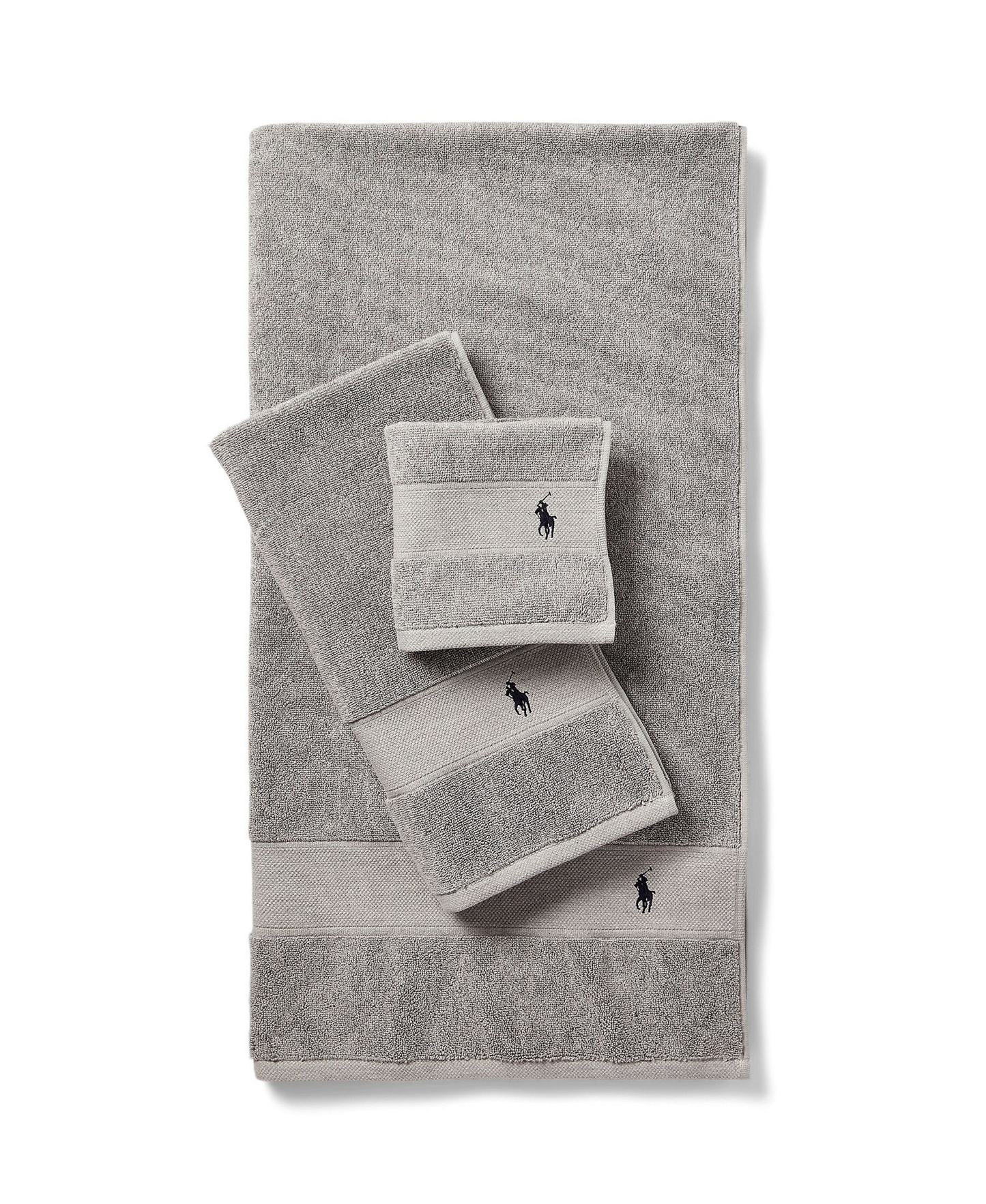 Polo Ralph Lauren Polo Player Cotton Bath Towel, 58" x 30" - Andover Heather