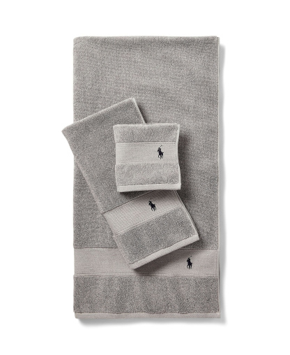 Polo Ralph Lauren Polo Player Cotton Bath Towel, 58" x 30" - Andover Heather