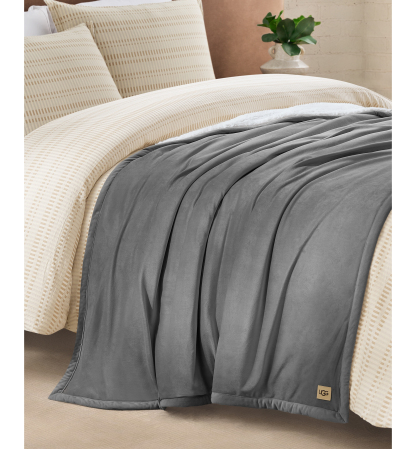 UGG® Dasha Throw, 50" x 70" - Charcoal