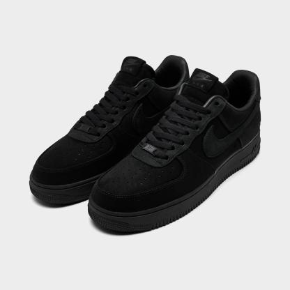 Men's Nithtke Air Force 1 Low Luxe SE Oregon Ducks Casual Shoes - Black/Black - Both shoes facing left