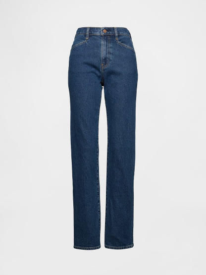 High Rise '90s Slim Straight Jeans - Dark indigo