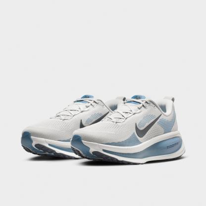 Men's Nithtke Vomero 18 Running Shoes - Part 1 - Grey Fog/Off White/Work Blue/Dark Obsidian - Both shoes facing left