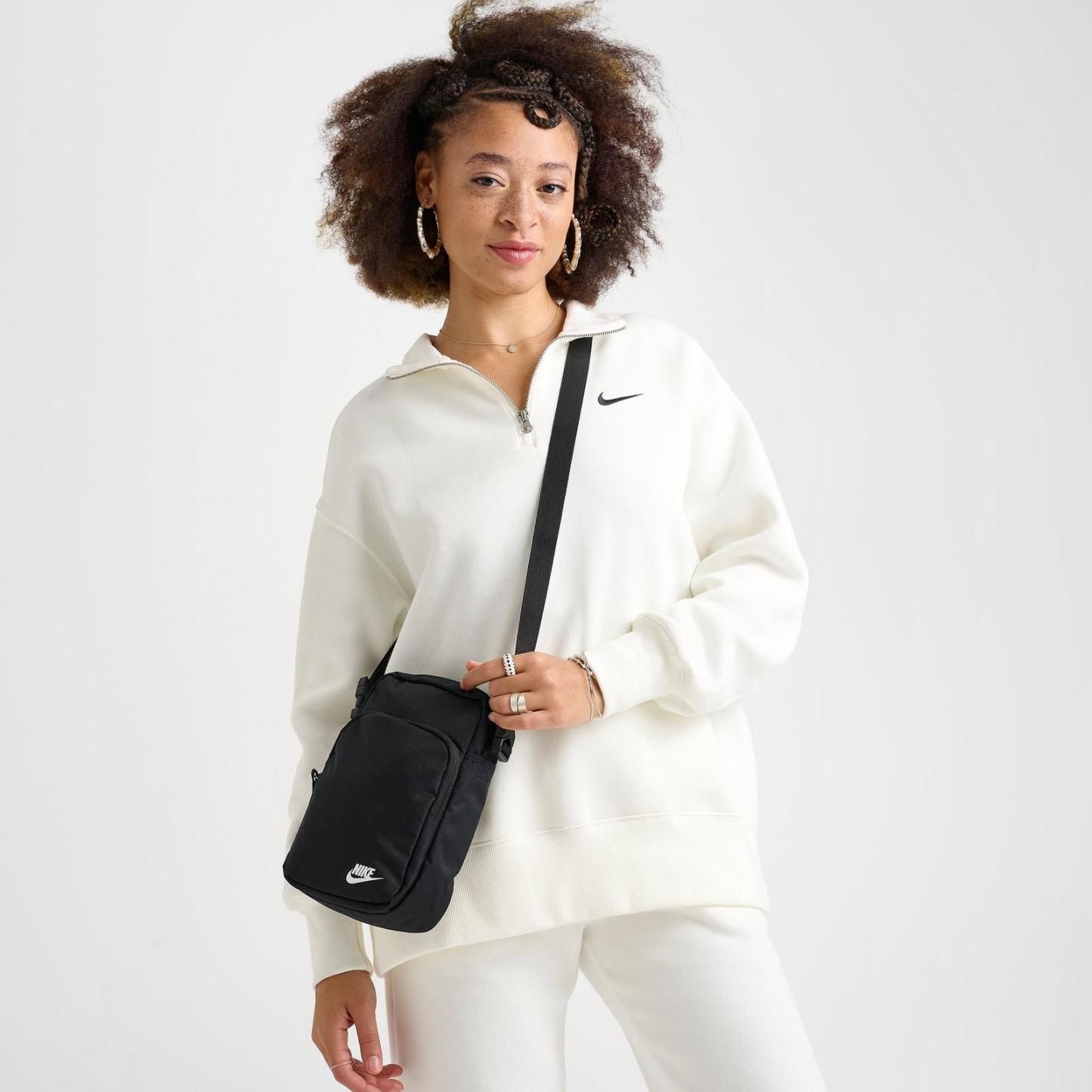 Nike Heritage Crossbody Bag (4L) - Black/Black/White