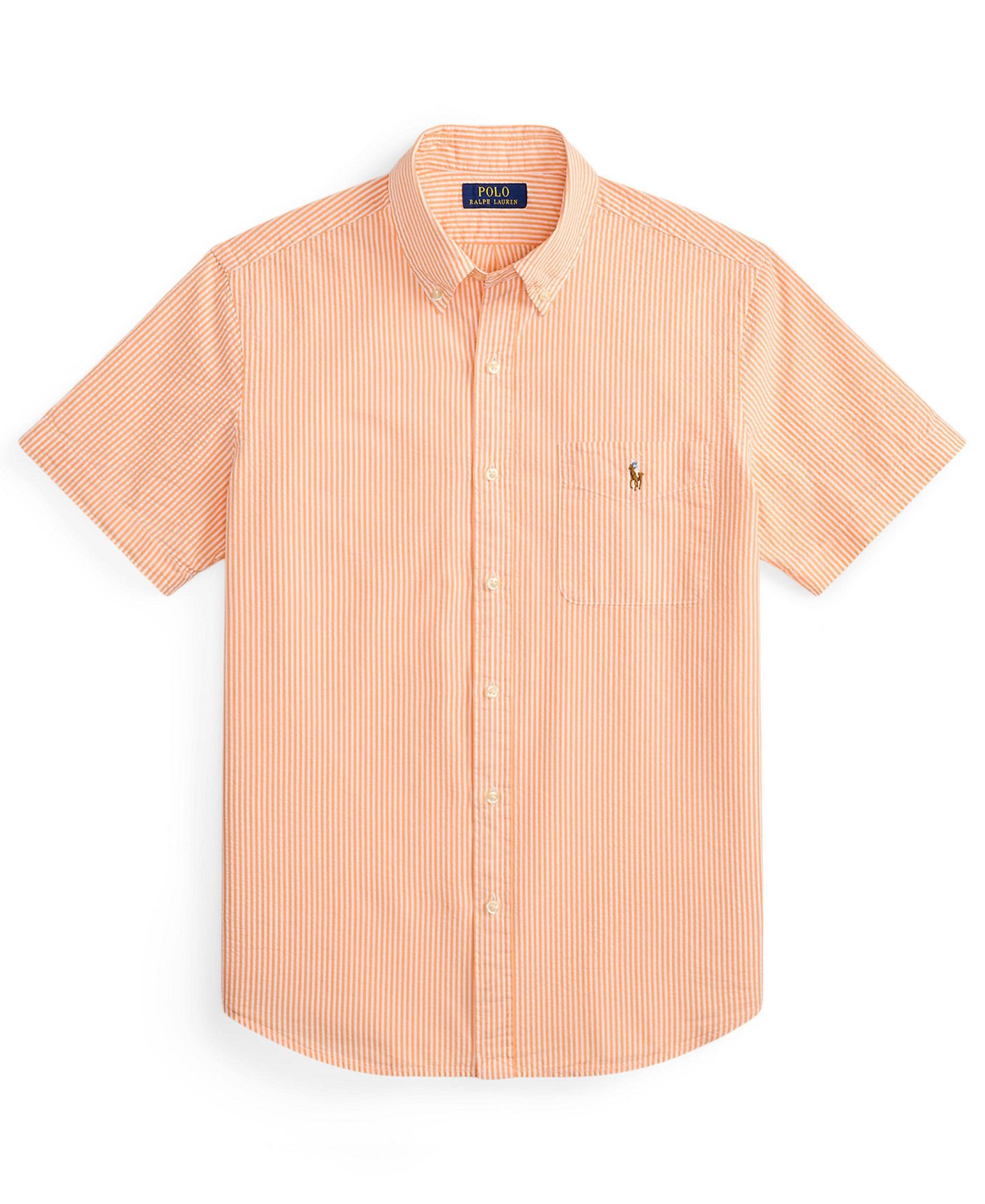 Polo Ralph Lauren Men's RL Prepster Classic-Fit Seersucker Shirt - Classic Peach/White