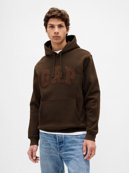 Adult VintageSoft Arch Logo Hoodie - Ground brown