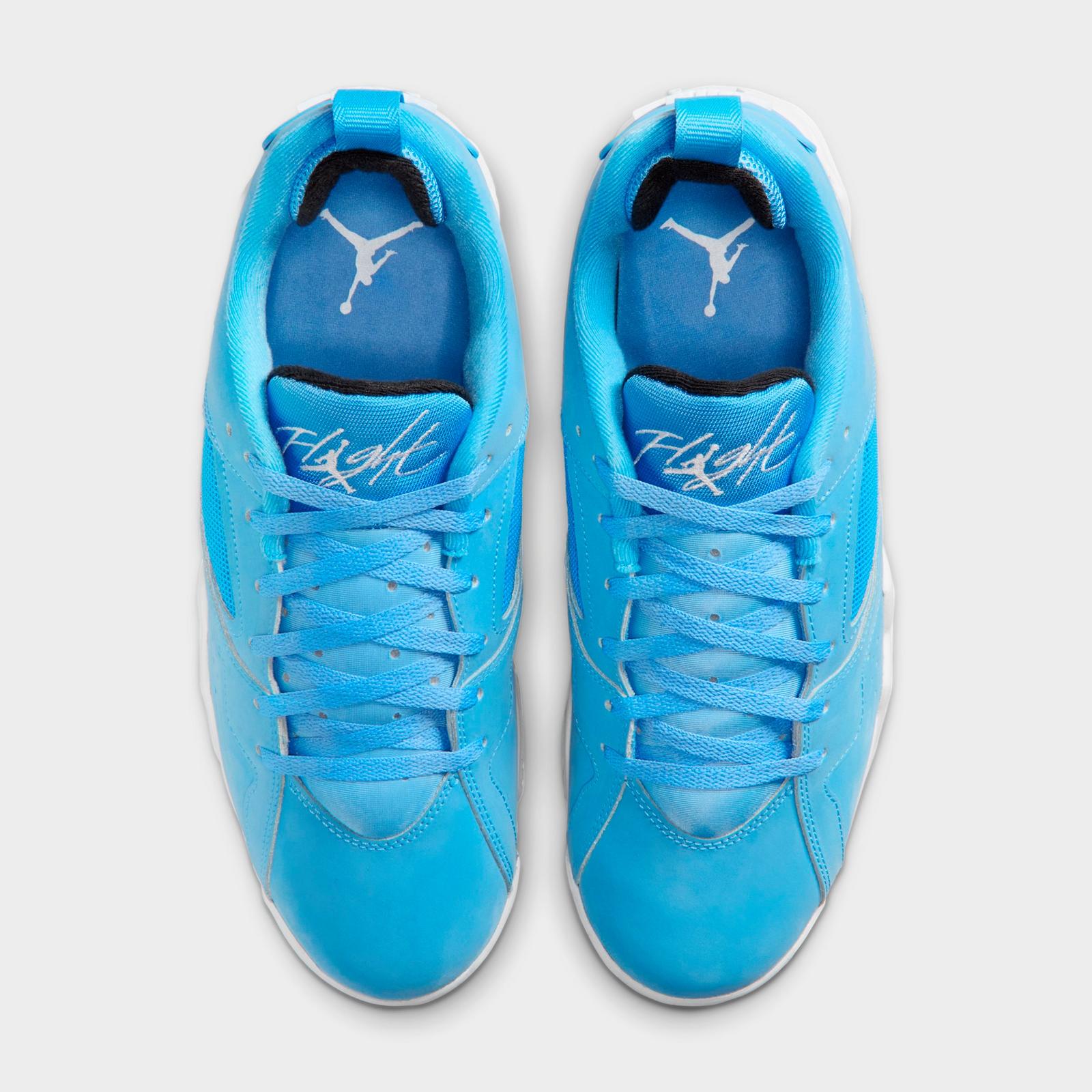 Men's Air Jordan MVP 92 Casual Shoes - University Blue/Black/White - Left shoe facing left. Outside of the shoe. - view 5