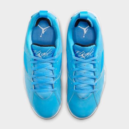 Men's Air Jordan MVP 92 Casual Shoes - University Blue/Black/White - Left shoe facing left. Outside of the shoe. - view 5