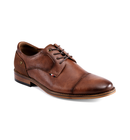 Tommy Hilfiger Men's Barmi Cap Toe Lace Up Oxford Shoes - Cognac