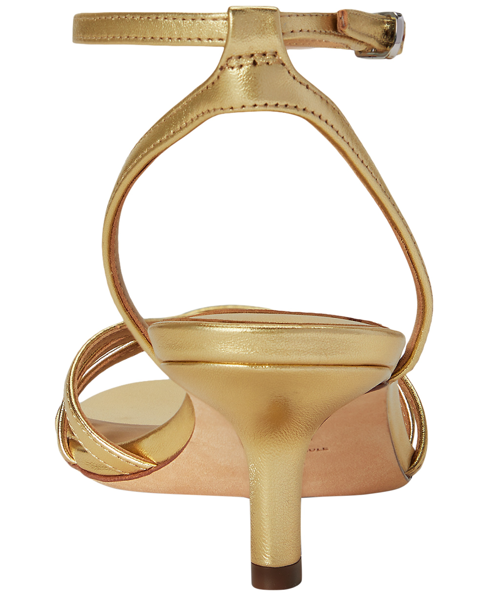 Lauren Ralph Lauren Women's Kendyl Kitten Heel Sandals - Soft Gold