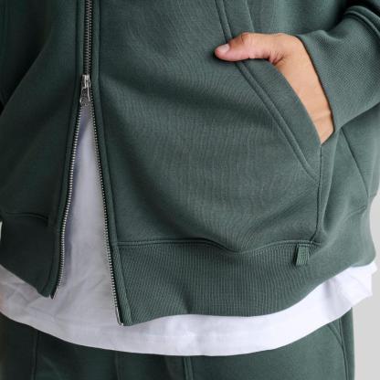 Men's Nithtke Sportswear Swoosh Box Full-Zip Hoodie - Vintage Green