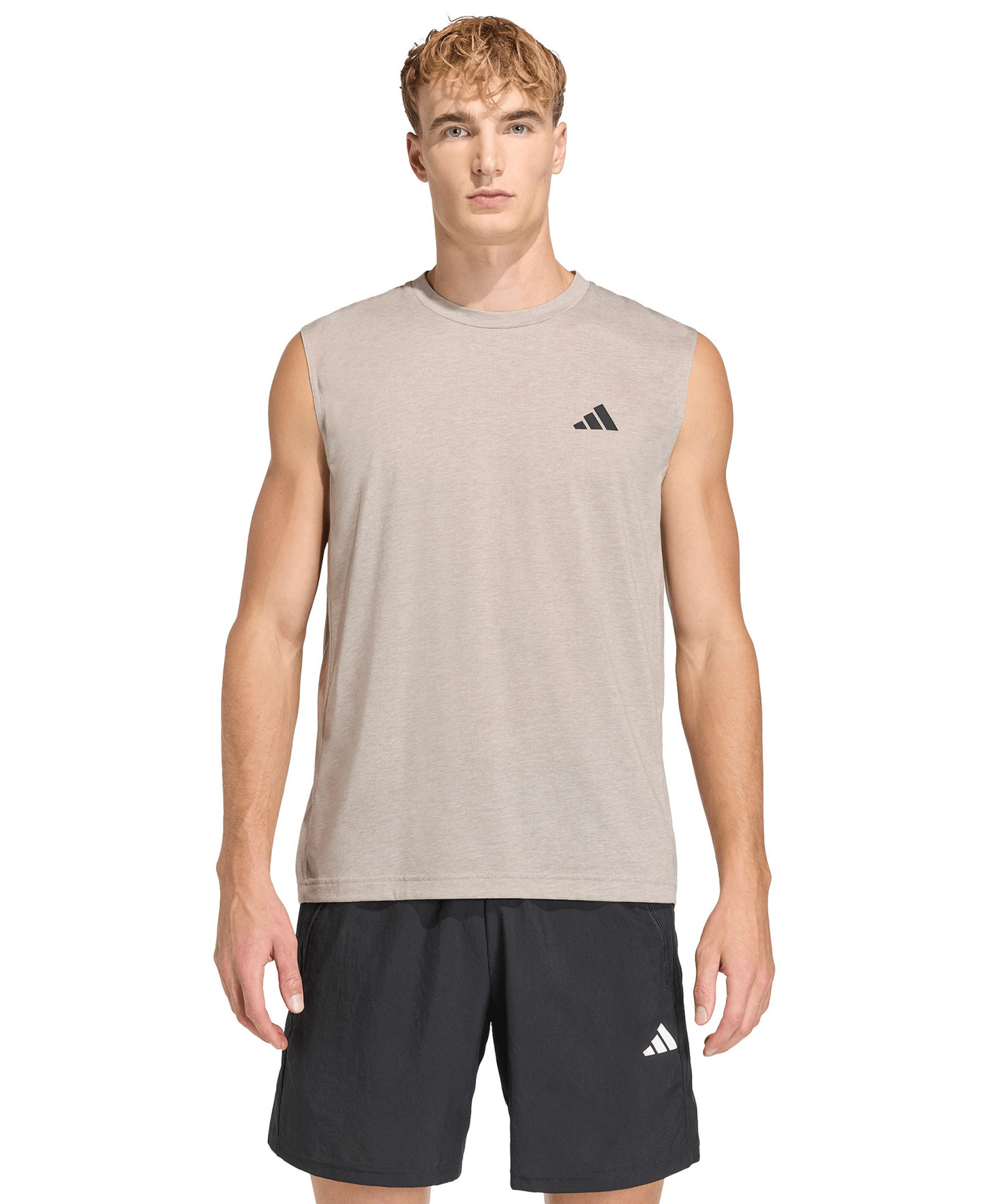 adidas Men's Workout Essentials Feelready Tank Top - Medium Gray Heather