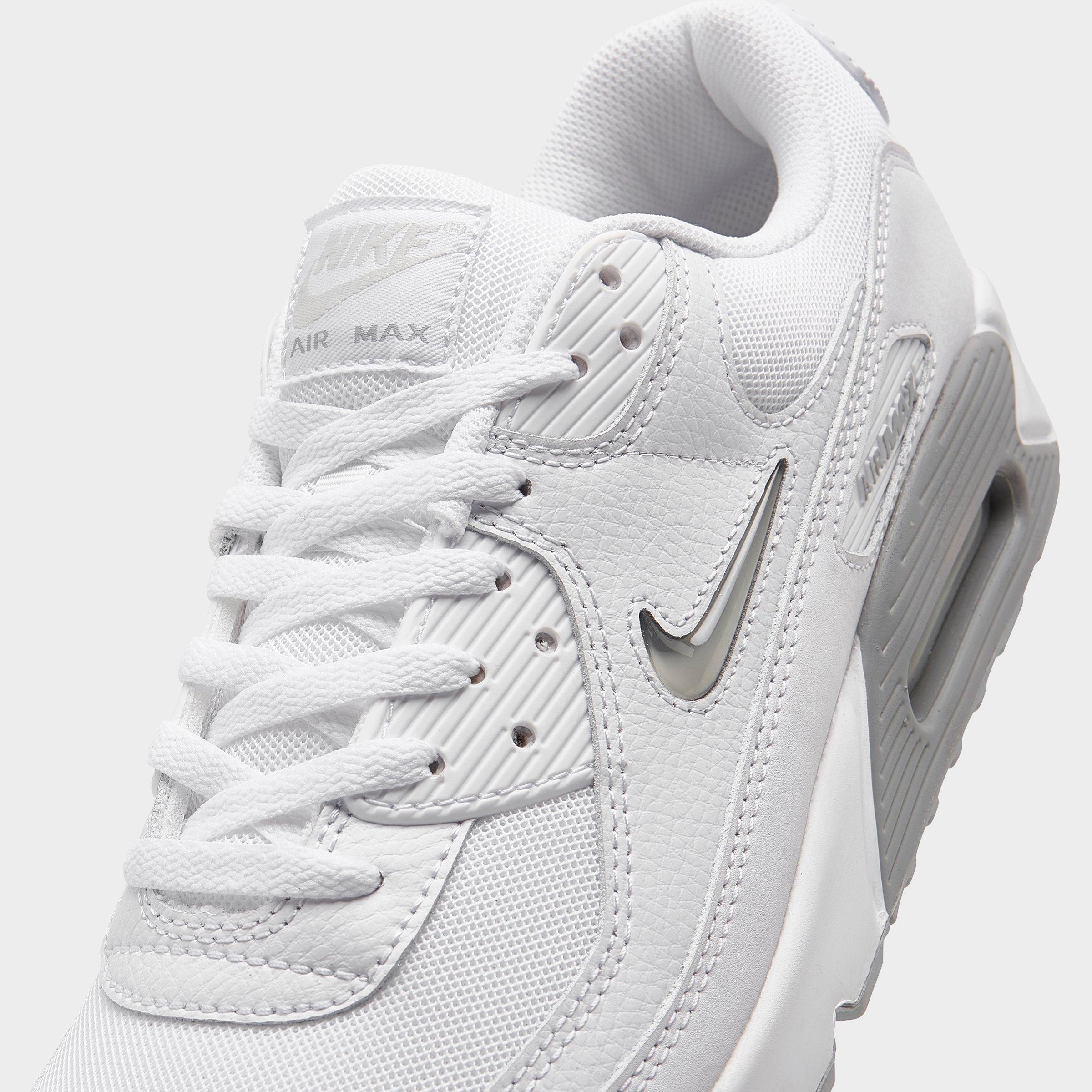 Men's Nithtke Air Max 90 Jewel Swoosh Casual Shoes - White/Photon Dust/Light Smoke Grey - Detail shot