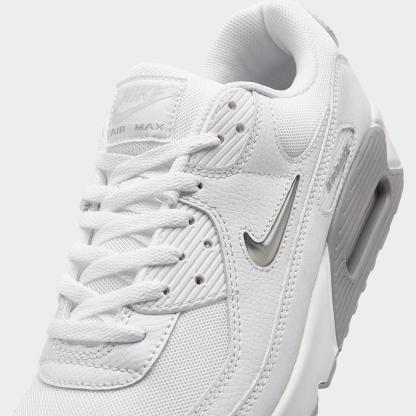 Men's Nithtke Air Max 90 Jewel Swoosh Casual Shoes - White/Photon Dust/Light Smoke Grey - Detail shot