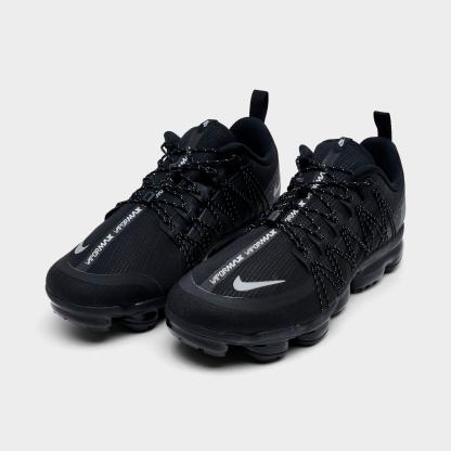 Men's Nithtke Air VaporMax Run Utility Running Shoes - Black/Reflective Silver/Black/Black - Both shoes facing left