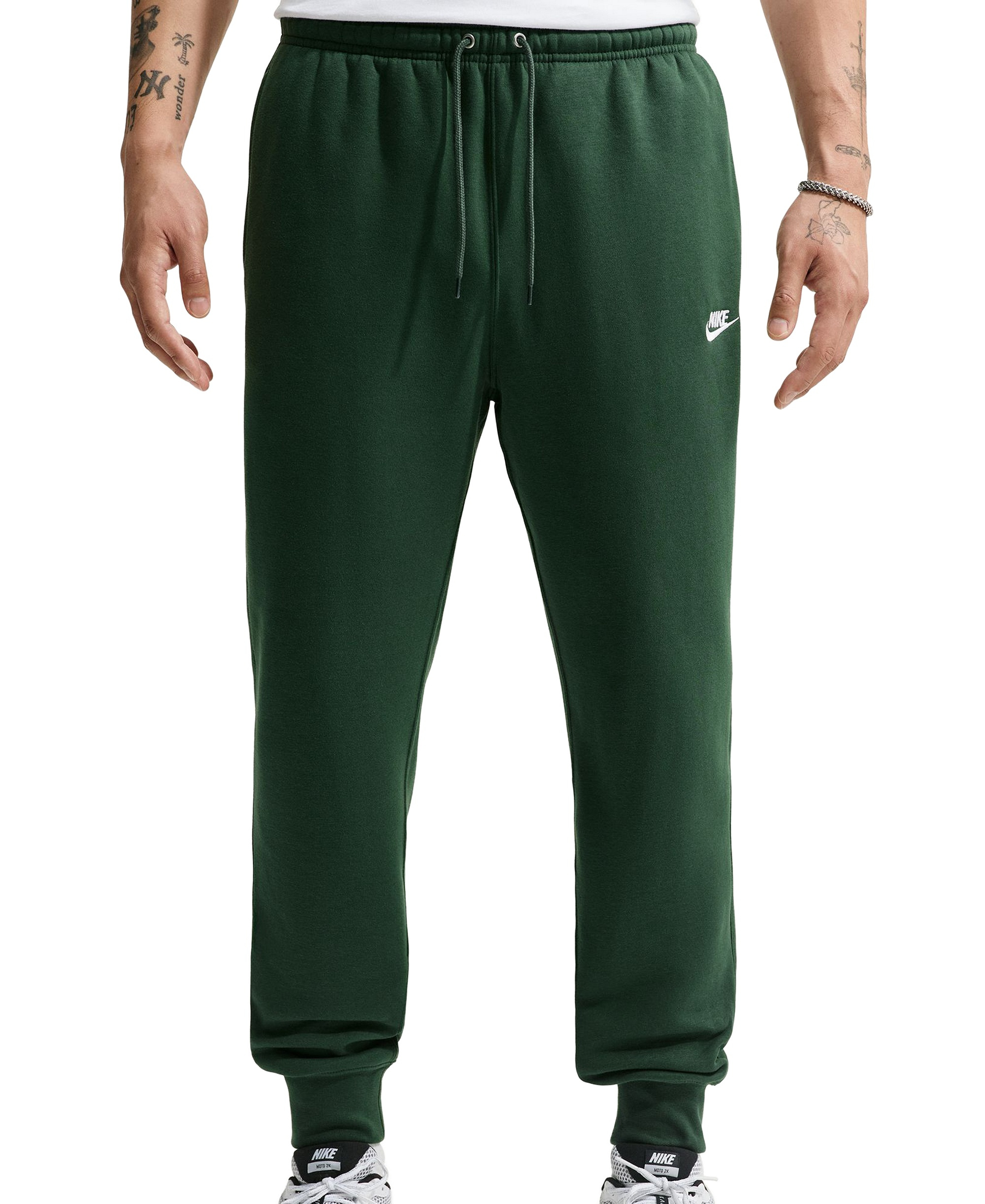 Nike Men's Sportswear Club Drawstring Jogger Pants - Fir/White