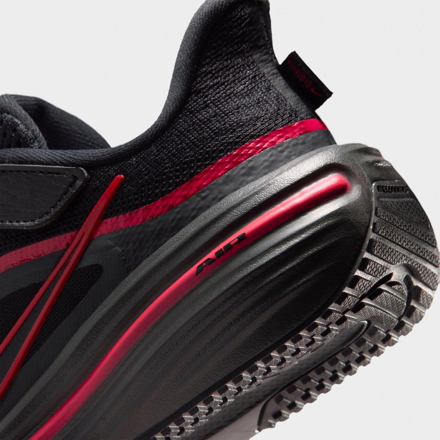 Little Kids' Nithtke Winflo 12 Road Running Shoes - Black/Red Orbit/Dark Smoke Grey/Black - Detail shot