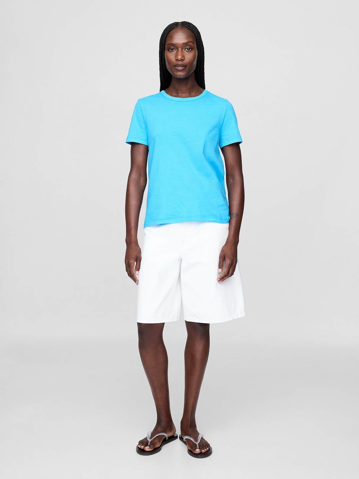 Organic Cotton VintageSoft T-Shirt - True cyan blue