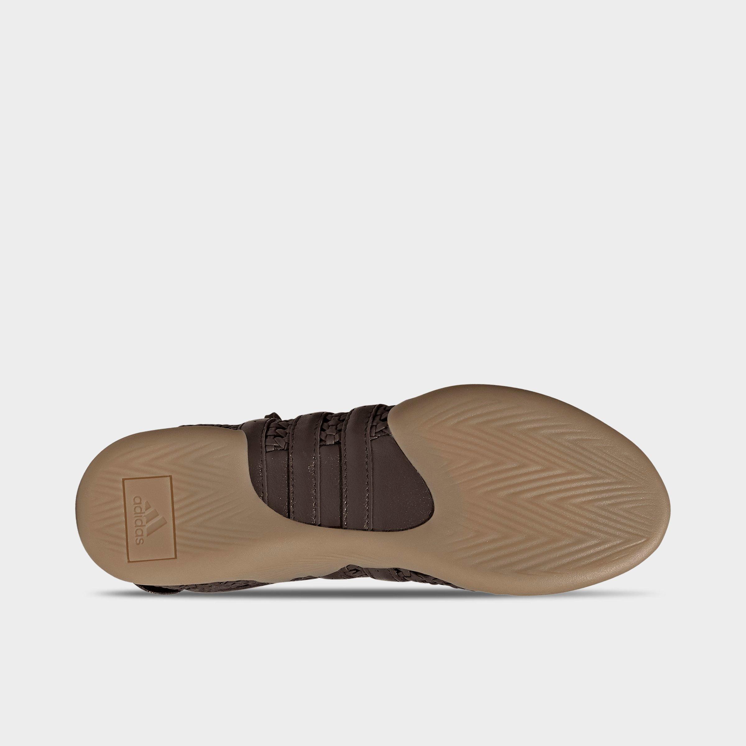 Women's adidas Originals Taekwondo Mei Ballet Casual Shoes - Brown/Brown/Gum - Detail shot