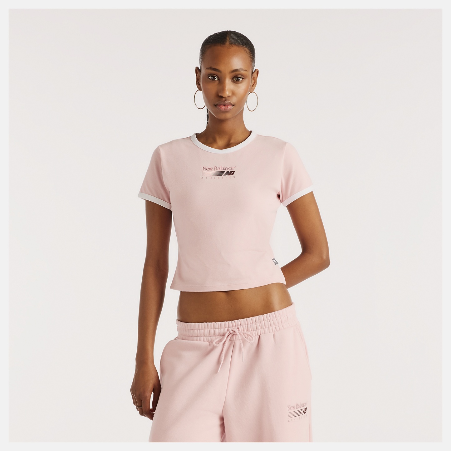 New Balance Trackside Ringer T-Shirt, WT62O4MBPHK