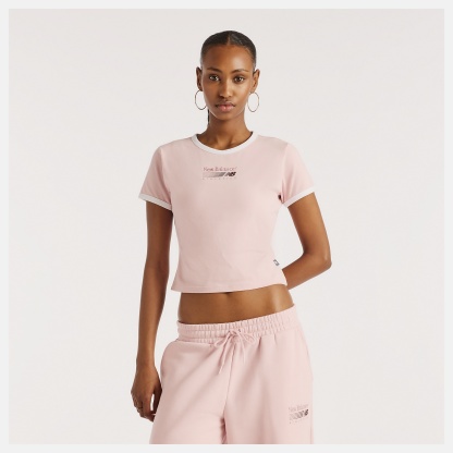New Balance Trackside Ringer T-Shirt, WT62O4MBPHK