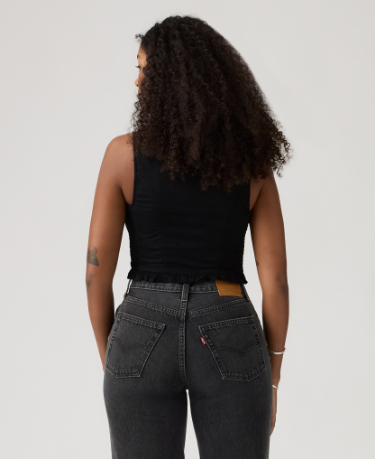 Levi's Women's Teagan Mini Eyelet Blouse - Mini Eyelet Anthracite Night