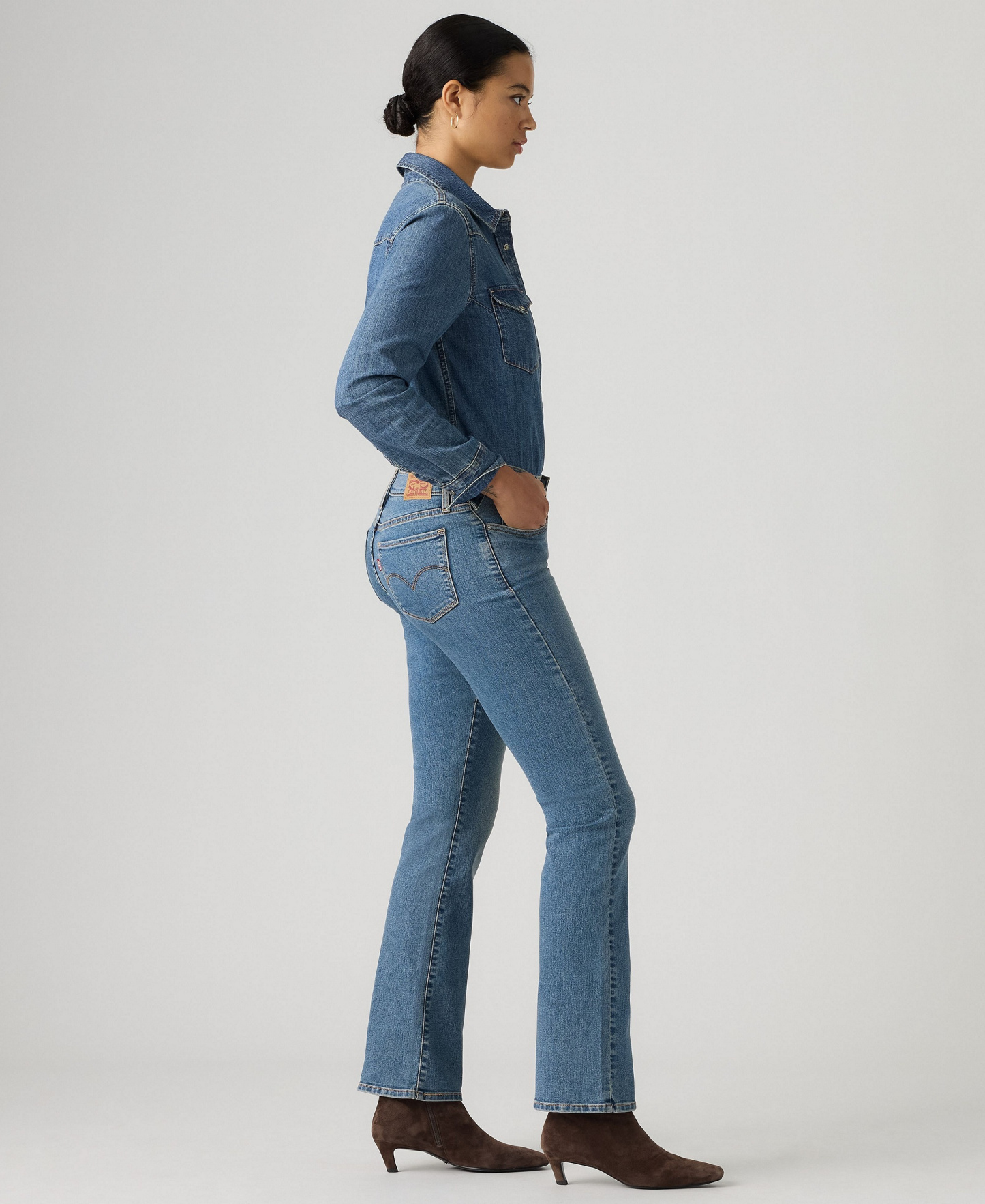 Levi's 315 Shaping Mid Rise Lightweight Bootcut Jeans - Camp Denim