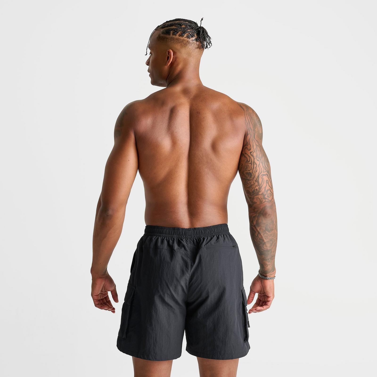 Men's Nike Packable Cargo 7" Swim Shorts - Black