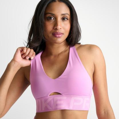 Women's Nike Pro Sculpt Medium-Support Padded Sports Bra - Light Magenta/Pink Rise/White
