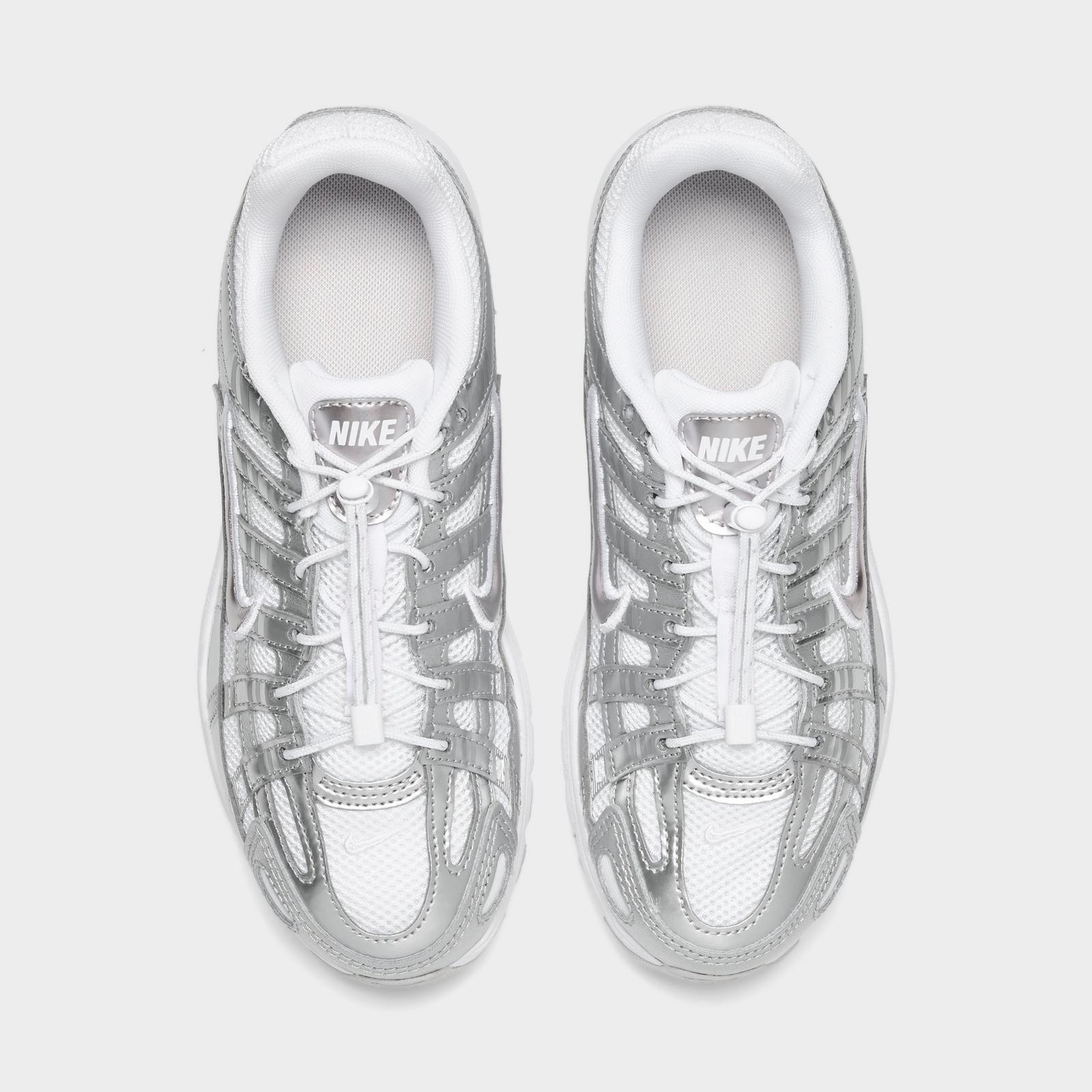 Big Kids' Nike P-6000 Utility Casual Shoes - White/Vast Grey/Metallic Silver
