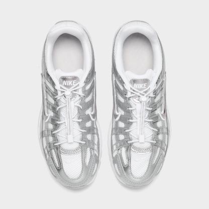 Big Kids' Nike P-6000 Utility Casual Shoes - White/Vast Grey/Metallic Silver