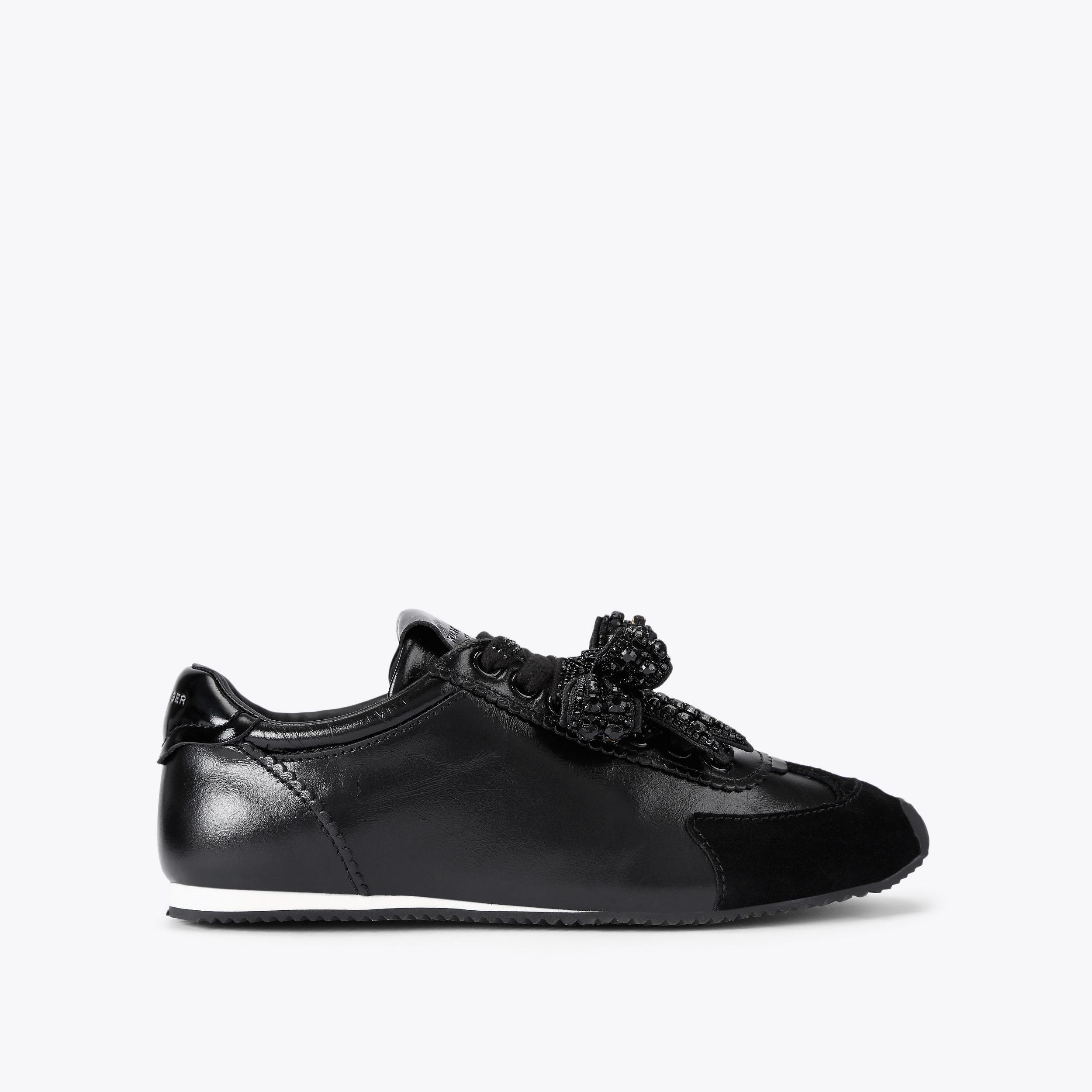 Kurt Geiger London Islington Drench Bow Sneaker - Black