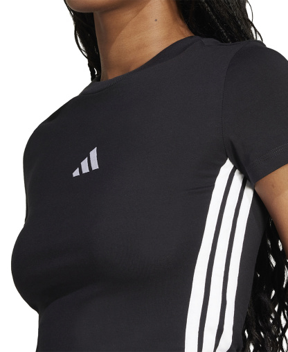 adidas Women's Essentials Slim-Fit Short-Sleeve Baby T-Shirt - Black/White